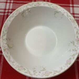 Johnson Brothers Pink and Green Floral Bowl